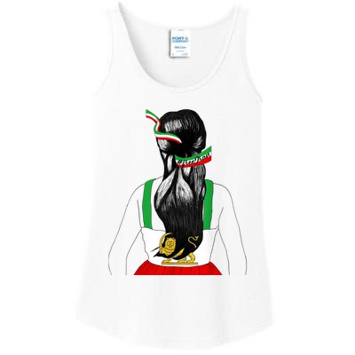 Iranian Flag Female Hair Support Women Of Iran LION SUN FLAG Ladies Essential Tank