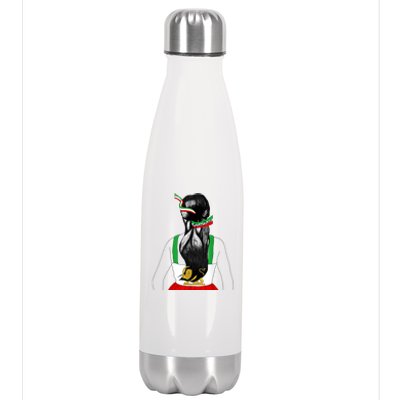 Iranian Flag Female Hair Support Women Of Iran LION SUN FLAG Stainless Steel Insulated Water Bottle