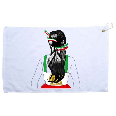 Iranian Flag Female Hair Support Women Of Iran LION SUN FLAG Grommeted Golf Towel