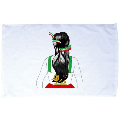 Iranian Flag Female Hair Support Women Of Iran LION SUN FLAG Microfiber Hand Towel