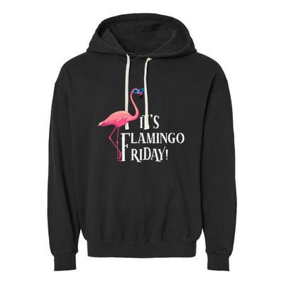 It’S Flamingo Friday Birds Wearing Glasses Bird Lover Garment-Dyed Fleece Hoodie