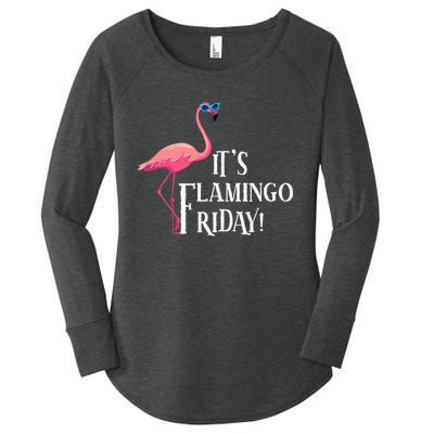 It’S Flamingo Friday Birds Wearing Glasses Bird Lover Women's Perfect Tri Tunic Long Sleeve Shirt