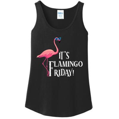 It’S Flamingo Friday Birds Wearing Glasses Bird Lover Ladies Essential Tank