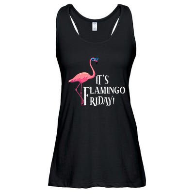 It’S Flamingo Friday Birds Wearing Glasses Bird Lover Ladies Essential Flowy Tank