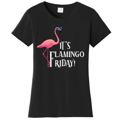 It’S Flamingo Friday Birds Wearing Glasses Bird Lover Women's T-Shirt