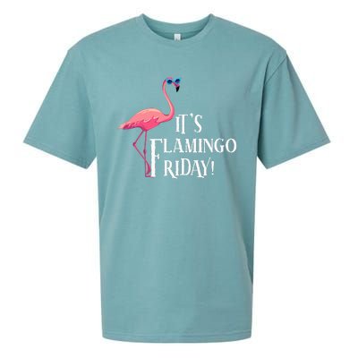 It’S Flamingo Friday Birds Wearing Glasses Bird Lover Sueded Cloud Jersey T-Shirt