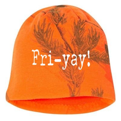 It's Frigiftyay Finally Friday Funny Weekend Vibes Teacher Mom Cute Gift Kati - Camo Knit Beanie