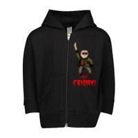 It's Friday Funny Halloween Horror Movie Toddler Zip Fleece Hoodie