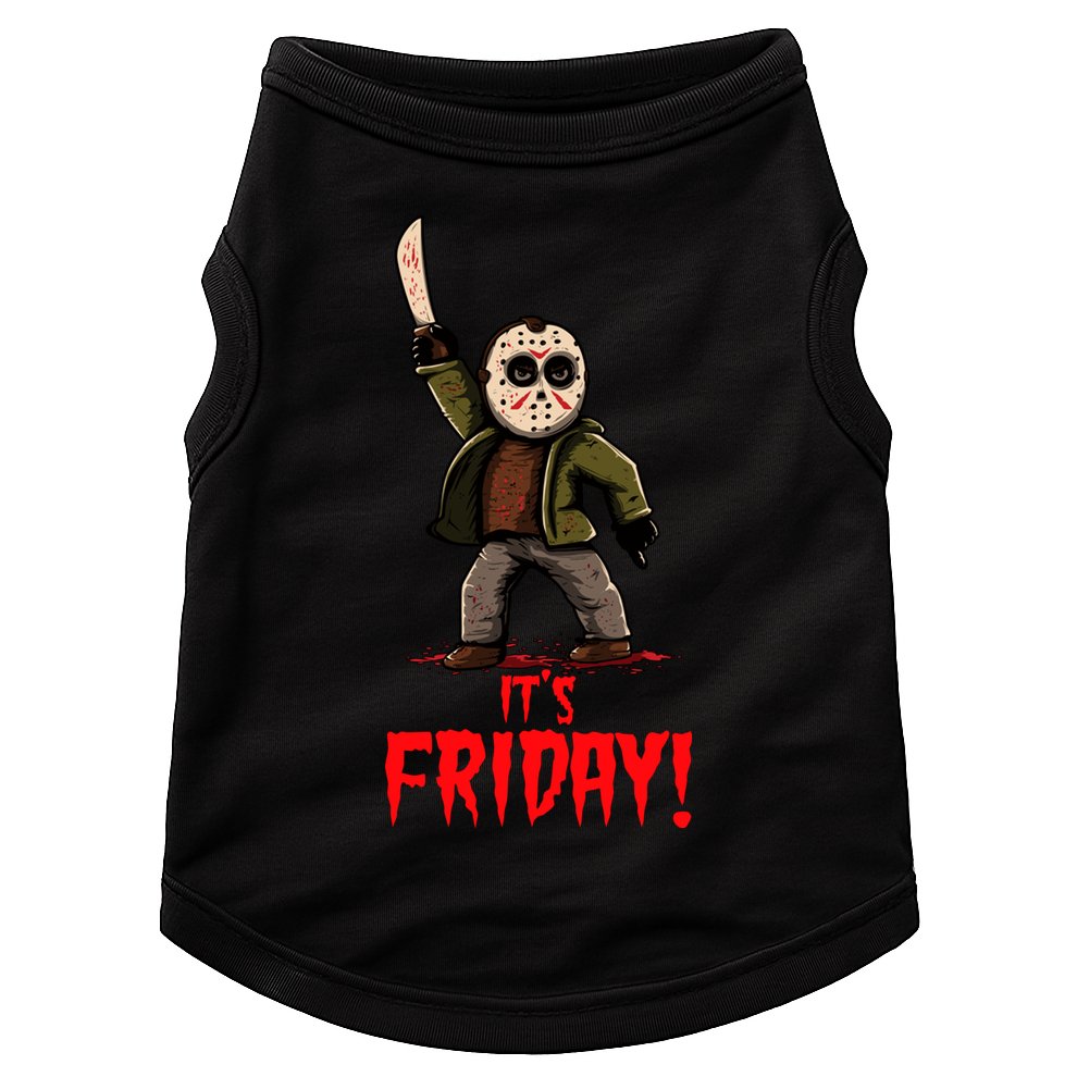 It's Friday Funny Halloween Horror Movie Doggie Tank