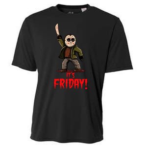 It's Friday Funny Halloween Horror Movie Cooling Performance Crew T-Shirt