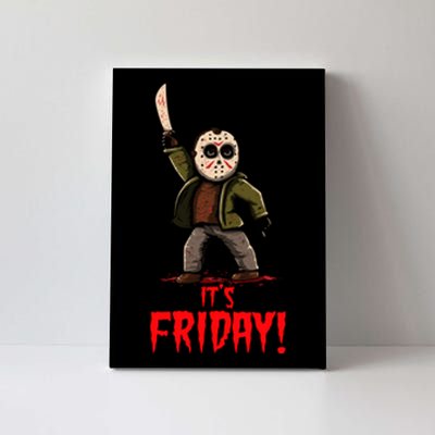 It's Friday Funny Halloween Horror Movie Canvas