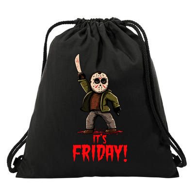 It's Friday Funny Halloween Horror Movie Drawstring Bag
