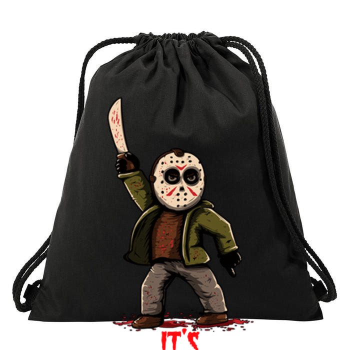 It's Friday Funny Halloween Horror Movie Drawstring Bag