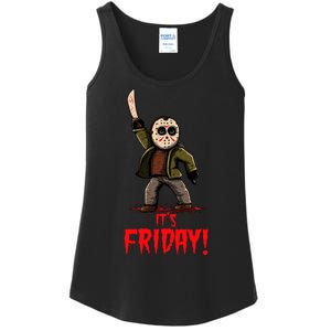 It's Friday Funny Halloween Horror Movie Ladies Essential Tank