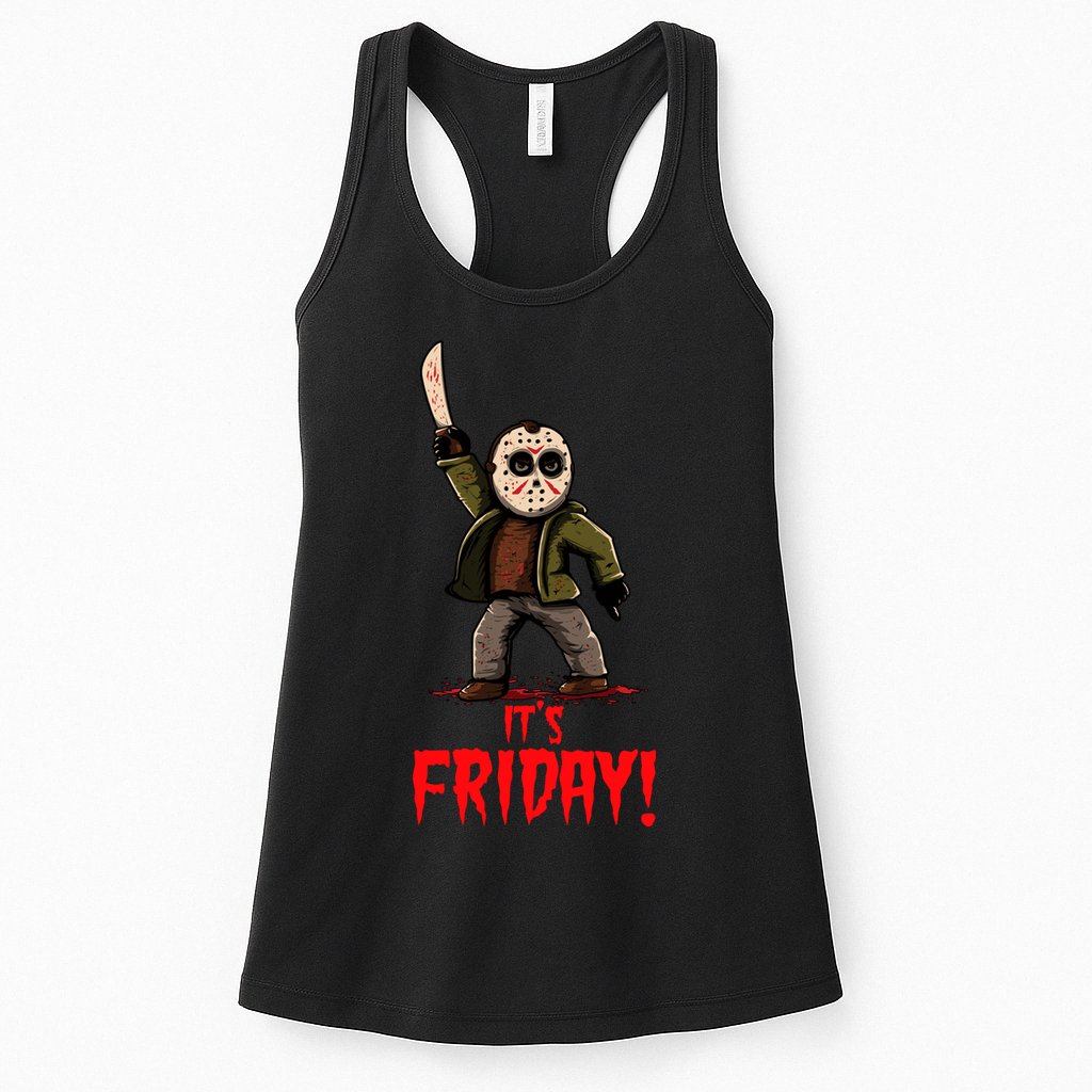 It's Friday Funny Halloween Horror Movie Womens Tank Top