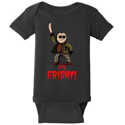 It's Friday Funny Halloween Horror Movie Baby Bodysuit