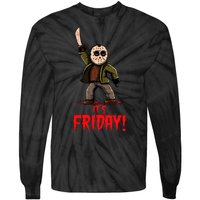 It's Friday Funny Halloween Horror Movie Tie-Dye Long Sleeve Shirt