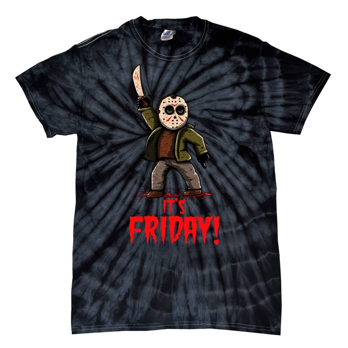 It's Friday Funny Halloween Horror Movie Tie-Dye T-Shirt