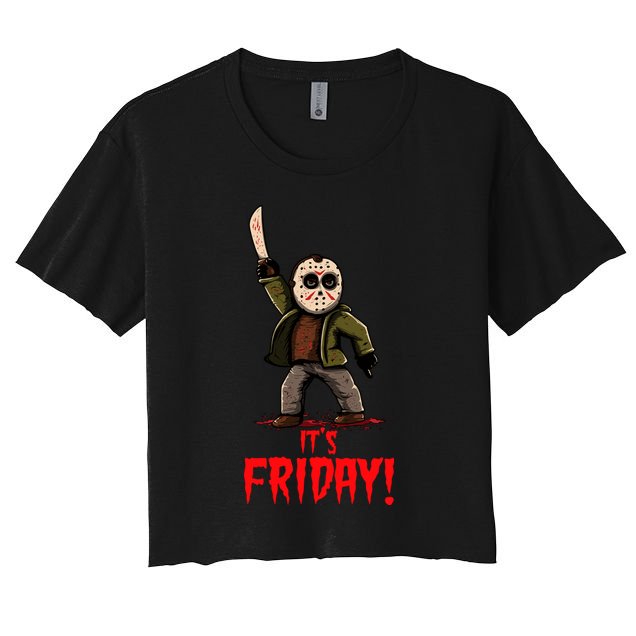 It's Friday Funny Halloween Horror Movie Crop Top