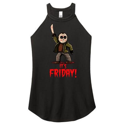 It's Friday Funny Halloween Horror Movie Women’s Perfect Tri Rocker Tank