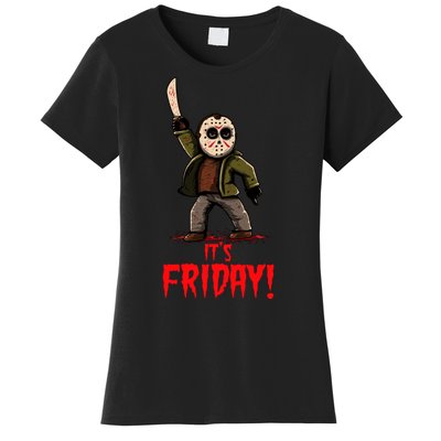 It's Friday Funny Halloween Horror Movie Women's T-Shirt