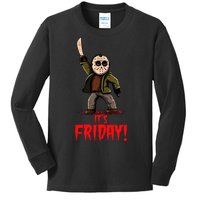 It's Friday Funny Halloween Horror Movie Kids Long Sleeve Shirt