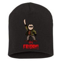 It's Friday Funny Halloween Horror Movie Short Acrylic Beanie