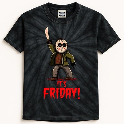 It's Friday Funny Halloween Horror Movie Kids Tie-Dye T-Shirt