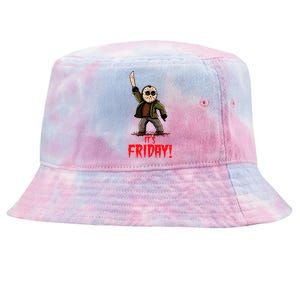 It's Friday Funny Halloween Horror Movie Tie-Dyed Bucket Hat