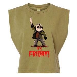 It's Friday Funny Halloween Horror Movie Garment-Dyed Women's Muscle Tee