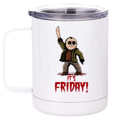 It's Friday Funny Halloween Horror Movie 12 oz Stainless Steel Tumbler Cup