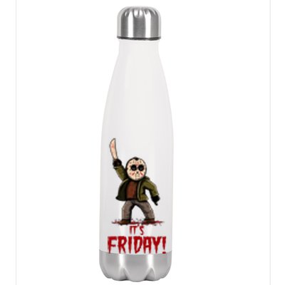 It's Friday Funny Halloween Horror Movie Stainless Steel Insulated Water Bottle