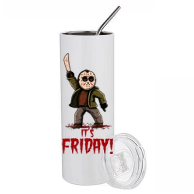 It's Friday Funny Halloween Horror Movie Stainless Steel Tumbler