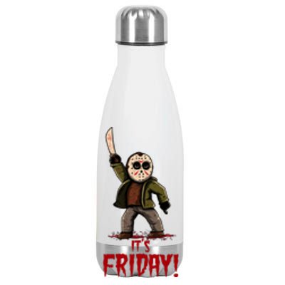 It's Friday Funny Halloween Horror Movie Stainless Steel Insulated Water Bottle