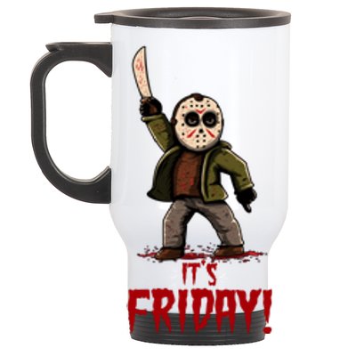 It's Friday Funny Halloween Horror Movie Stainless Steel Travel Mug