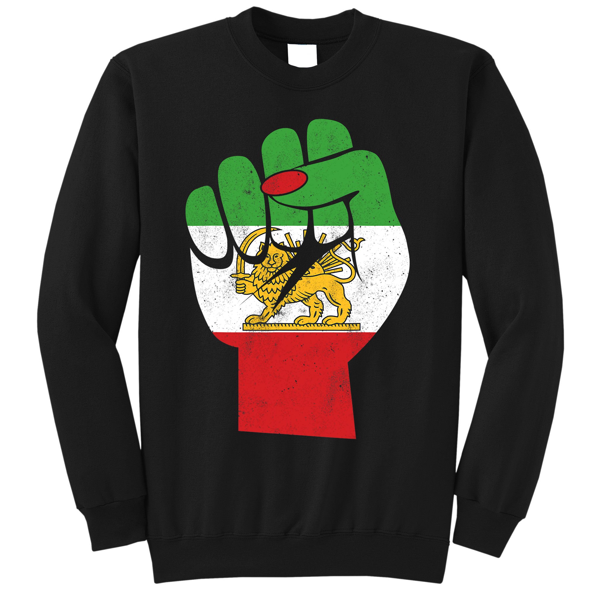 Iranian Flag Female Fist Support Women Of Iran LION SUN FLAG Sweatshirt