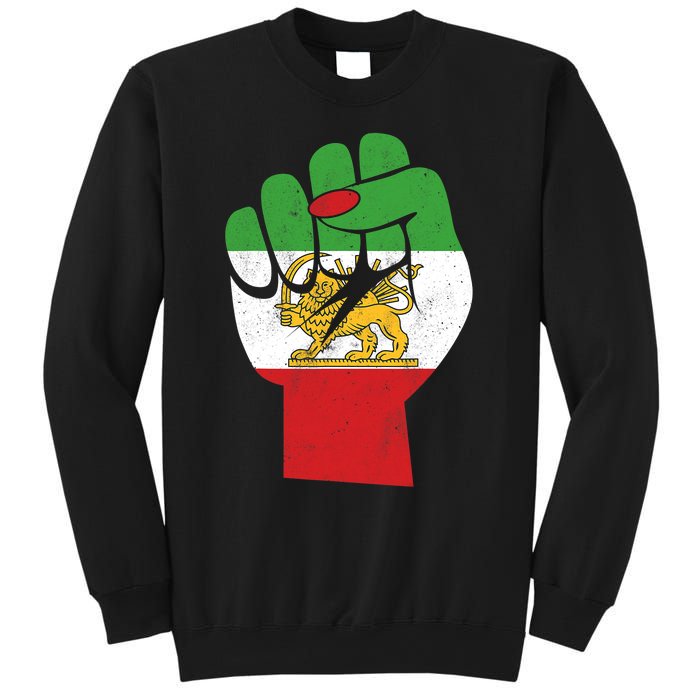 Iranian Flag Female Fist Support Women Of Iran LION SUN FLAG Sweatshirt