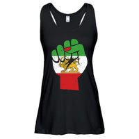 Iranian Flag Female Fist Support Women Of Iran LION SUN FLAG Ladies Essential Flowy Tank