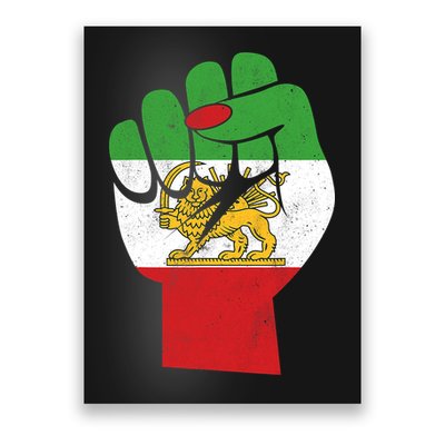 Iranian Flag Female Fist Support Women Of Iran LION SUN FLAG Poster