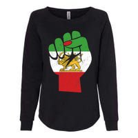 Iranian Flag Female Fist Support Women Of Iran LION SUN FLAG Womens California Wash Sweatshirt