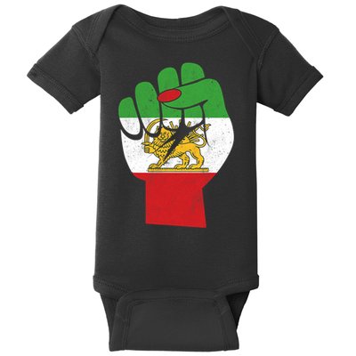 Iranian Flag Female Fist Support Women Of Iran LION SUN FLAG Baby Bodysuit