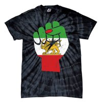 Iranian Flag Female Fist Support Women Of Iran LION SUN FLAG Tie-Dye T-Shirt