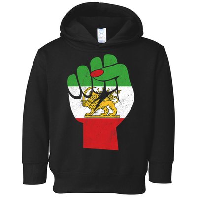 Iranian Flag Female Fist Support Women Of Iran LION SUN FLAG Toddler Hoodie