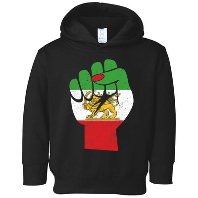 Iranian Flag Female Fist Support Women Of Iran LION SUN FLAG Toddler Hoodie