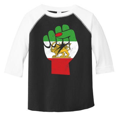 Iranian Flag Female Fist Support Women Of Iran LION SUN FLAG Toddler Fine Jersey T-Shirt