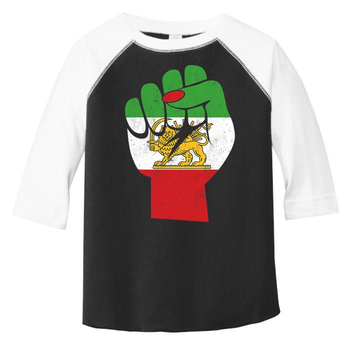 Iranian Flag Female Fist Support Women Of Iran LION SUN FLAG Toddler Fine Jersey T-Shirt