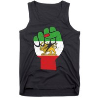 Iranian Flag Female Fist Support Women Of Iran LION SUN FLAG Tank Top