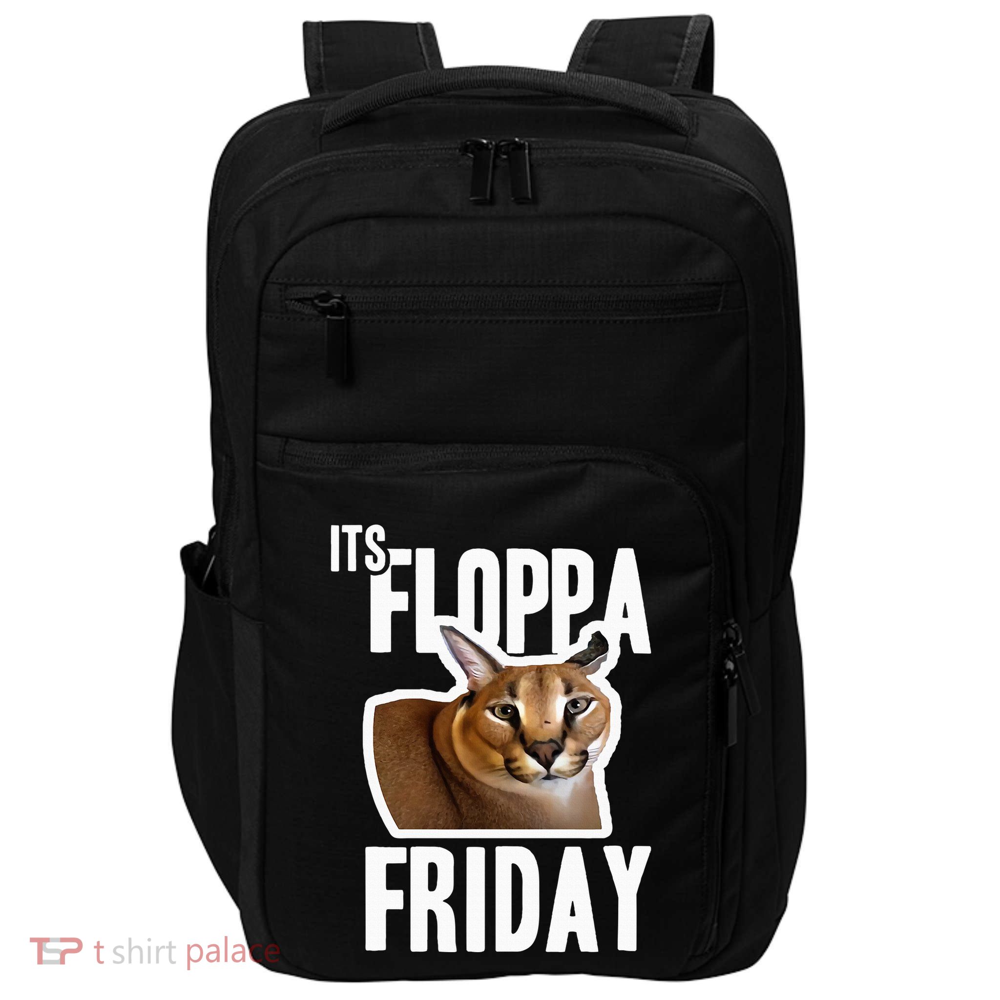 Its Floppa Friday Meme Impact Tech Backpack