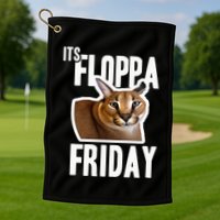 Its Floppa Friday Meme Golf Towel