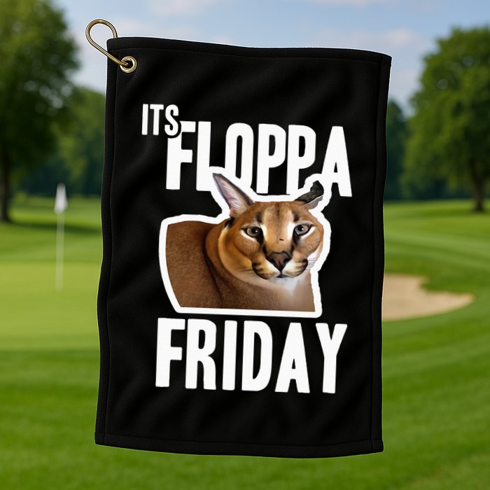 Its Floppa Friday Meme Golf Towel